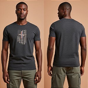 Camiseta Mustang Monochrome  Flag