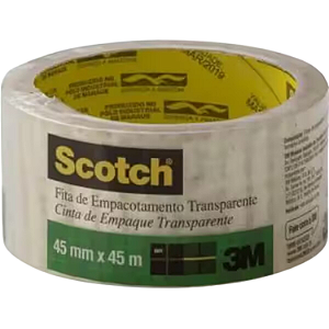 FITA ADESIVA TRANSPARENTE 45MM X 45M  3M