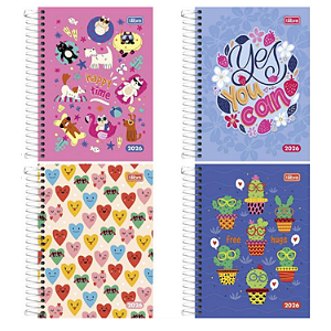 AGENDA 2026 ESPIRAL 117X164 160FLS FEMININA SORTIDA D+ TILIBRA