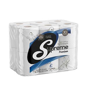 PAPEL HIGIENICO F.DUPLA 30M C/12RLS PREMIUM SUPREME