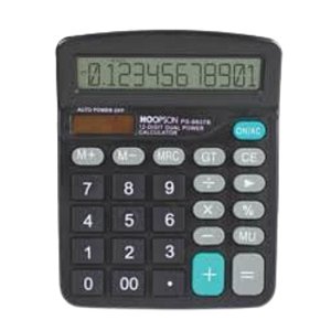 CALCULADORA 12 DIGITOS PS-8837B PRETA HOOPSON