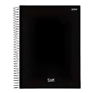 CADERNO ESPIRAL CAPA DURA 10X1 160FLS PRETO STIFF JANDAIA