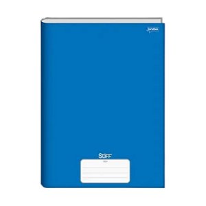 CADERNO BROCHURA CAPA DURA 1/4 80FLS AZUL STIFF JANDAIA