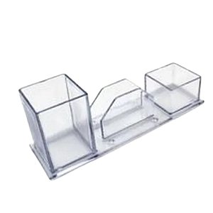 PORTA CANETAS TRIPLO CRISTAL NOVACRIL