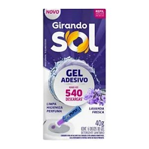 PASTILHA SANITARIA ADESIVA C/ 3 LAVANDA FRESCA GIRANDO SOL