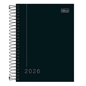 AGENDA 2026 ESPIRAL 117X164 160FLS PEPPER PRETA TILIBRA