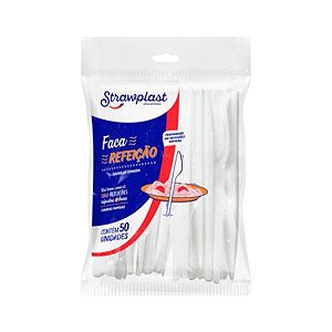FACA DESCARTAVEL REFEICAO BRANCA C/ 50 STRAWPLAST