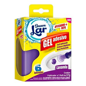GEL SANITARIO ADESIVO + APLICADOR 37G C/ 6 LAVANDA SUAVELAR