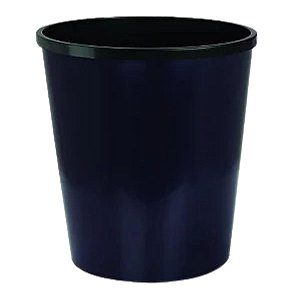 LIXEIRA REDONDA 10L ESCRITORIO PRETA ARQPLAST