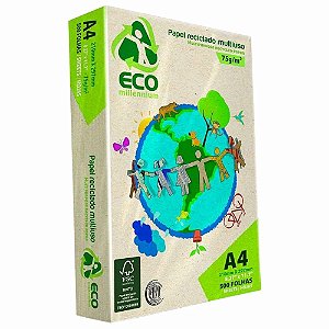 PAPEL SULFITE A4 75G RECICLADO 500FLS JANDAIA