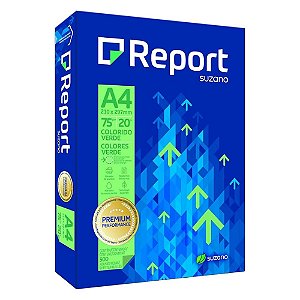PAPEL SULFITE A4 75G VERDE 500FLS REPORT