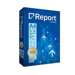 PAPEL SULFITE A4 75G AZUL 500FLS REPORT