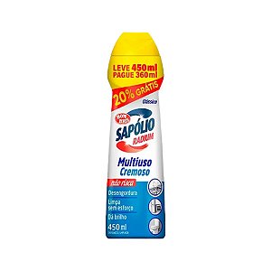 SAPONACEO CREMOSO 450ML SAPOLIO RADIUM BOMBRIL