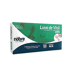 LUVA VINIL SEM PO COM 100UN NOBRE