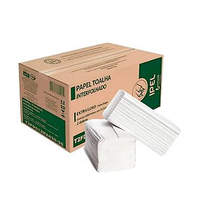 PAPEL TOALHA INTERFOLHADO 3D 22,5cm x 20,5cm 24g C/ 2.000FLS EXTRALUXO LIGHT IPEL