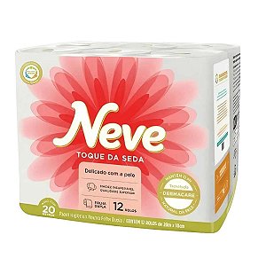 PAPEL HIGIENICO F.DUPLA 10CMX20M LV12PG11 C/ 12RLS TOQUE DE SEDA NEVE