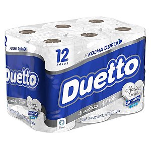 PAPEL HIGIENICO F.DUPLA 30M C/ 12RLS ULTRA ABSORCAO VELVET DUETTO