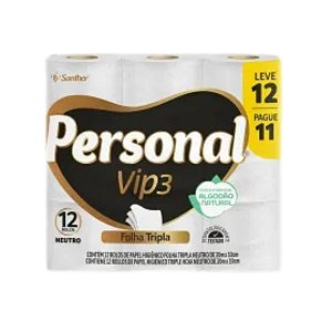 PAPEL HIGIENICO F.TRIPLA 20M 12RLS LV12PG11 PERSONAL VIP