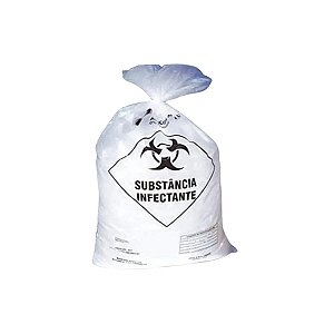 SACO DE LIXO 100L 75X105X0,07 INFECTANTE C/100 BRANCO