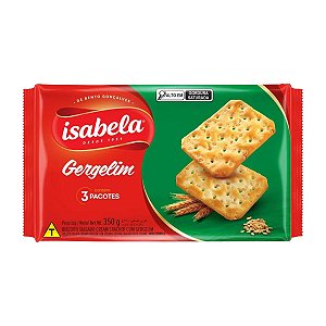 BISCOITO AGUA E SAL 350G C/ GERGELIM ISABELA