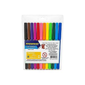 CANETINHA HIDROGRAFICA 12 CORES MASTERPRINT