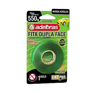 FITA DUPLA FACE ACRILICA 12MMX2M FIXA PRO ADELBRAS