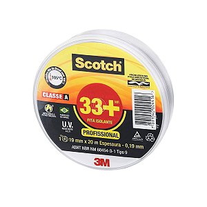 FITA ISOLANTE 19MM X 20M 33+ PRETA 3M