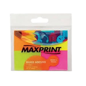 BLOCO ADESIVO 38X50MM C/ 4BLS COLOR NEON MAXPRINT