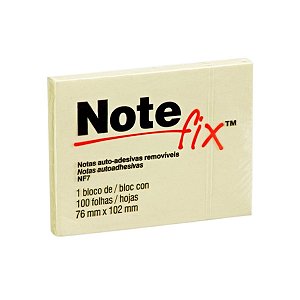 BLOCO ADESIVO 76X102MM AMARELO 100FLS NOTEFIX 3M