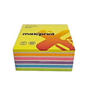 BLOCO ADESIVO 76x76MM CUBO 7CORES 400FLS MAXPRINT