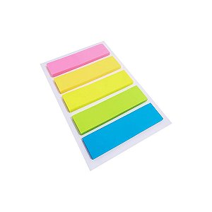BLOCO ADESIVO MARCA PAGINA RETO 5CORES 25FLS MASTERPRINT