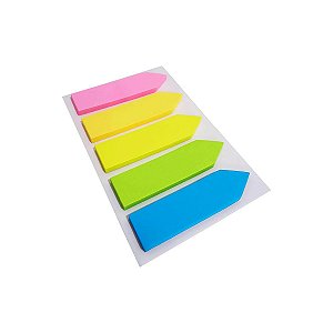 BLOCO ADESIVO MARCA PAGINA SETA 5CORES 25FLS MASTERPRINT