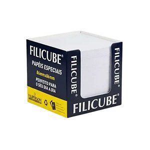 BLOCO ANOTACOES 86X86MM BRANCO 85G C/ 700FLS FILICUBE