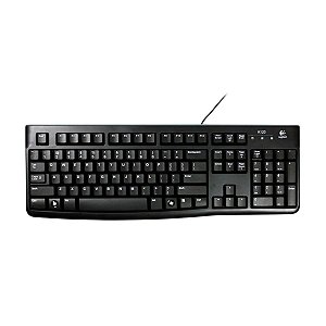 TECLADO USB COM FIO PRETO K120 LOGITECH