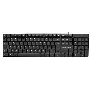 TECLADO USB COM FIO USB MULTIMIDIA PRETO KBM10BK C3TECH