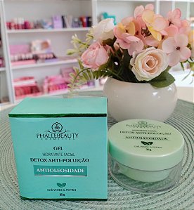 Gel Hidratante Facial Detox Anti-Poluição e Antioleosidade Phállebeauty.