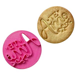 Marcador Te Amo Para pasta Americana e Biscoitos