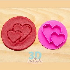Marcador Coração Duplo - 4cm