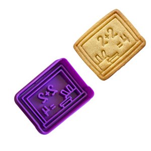 Marcador e Cortador Quadro Negro Para pasta Americana e Biscoitos