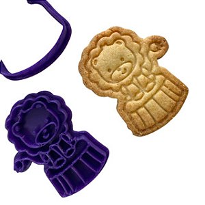 Marcador e Cortador Leãozinho de Circo - Para Pasta Americana e Biscoitos