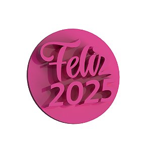 Carimbo para Docinhos (Ejetores) Feliz 2025 3cm