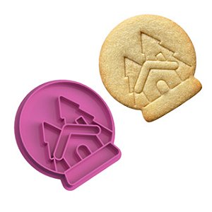 Marcador e Cortador Globo de Neve Para pasta Americana e Biscoitos