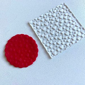 Marcador em Acrílico para doces - Textura Corações