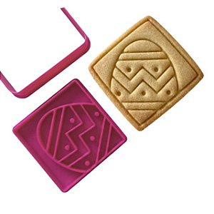 Cortador e marcador/Ovo de Páscoa Quadrado para biscoitos, pasta americana, bolachas e massinhas