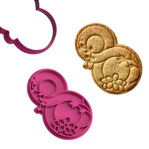 Marcador e Cortador 8 - Dia da Mulher Para Pasta Americana e Biscoitos