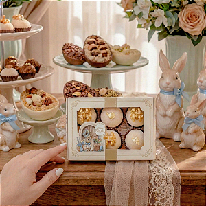 Caixa Páscoa para 6 Doces com Visor - Refugio - 10 unid.