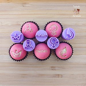 Carimbos para Docinhos Brigadeiro Dia das Mulheres