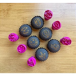 Carimbos para Docinhos Brigadeiro Rock and Roll