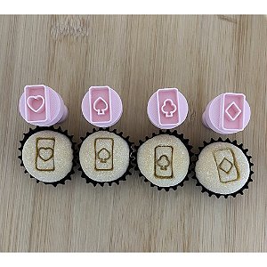 Carimbo para Docinhos Brigadeiros Cartas de Baralho