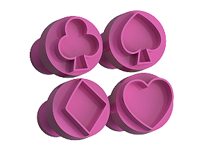 Carimbo para Doces Brigadeiros - Naipes de Cartas (Símbolos)